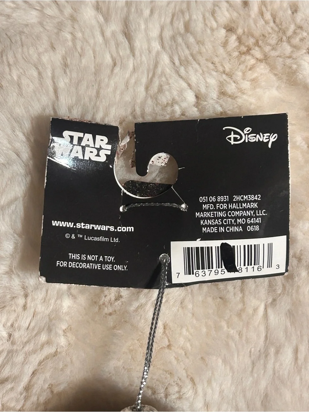 Disney Holiday Ornament pair -Olaf and Dark Vader- New
